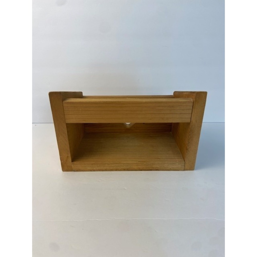 Vintage Rustic Wooden Desk Organizer Heart Cutout Mail Caddy Farmhouse Decor - Picture 4 of 11